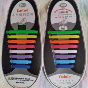 Rainbow No Tie Silicone Elastic Shoelaces